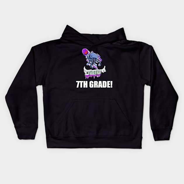 7TH Grade Jelly  - Basketball Player - Sports Athlete - Vector Graphic Art Design - Typographic Text Saying - Kids - Teens - AAU Student Kids Hoodie by MaystarUniverse